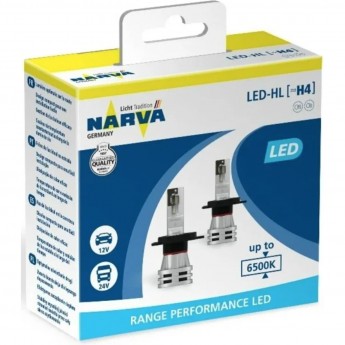 Лампа NARVA RANGE PERFORMANCE LED H4 6500K 2 шт. Лампа NARVA RANGE PERFORMANCE LED H4 6500K 2 шт.