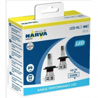 Лампа NARVA RANGE PERFORMANCE LED H4 6500K 2 шт.x2 Лампа NARVA RANGE PERFORMANCE LED H4 6500K 2 шт.x2