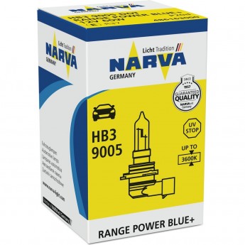 Лампа NARVA RANGE POWER BLUE+ HB3 9005 12V 65W P20d NVA C1 Лампа NARVA RANGE POWER BLUE+ HB3 9005 12V 65W P20d NVA C1