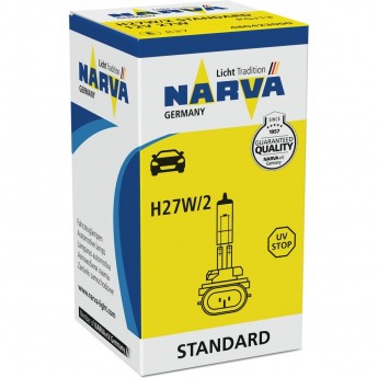 Лампа NARVA STANDARD H27W/2 PGJ13 12V 27W Лампа NARVA STANDARD H27W/2 PGJ13 12V 27W